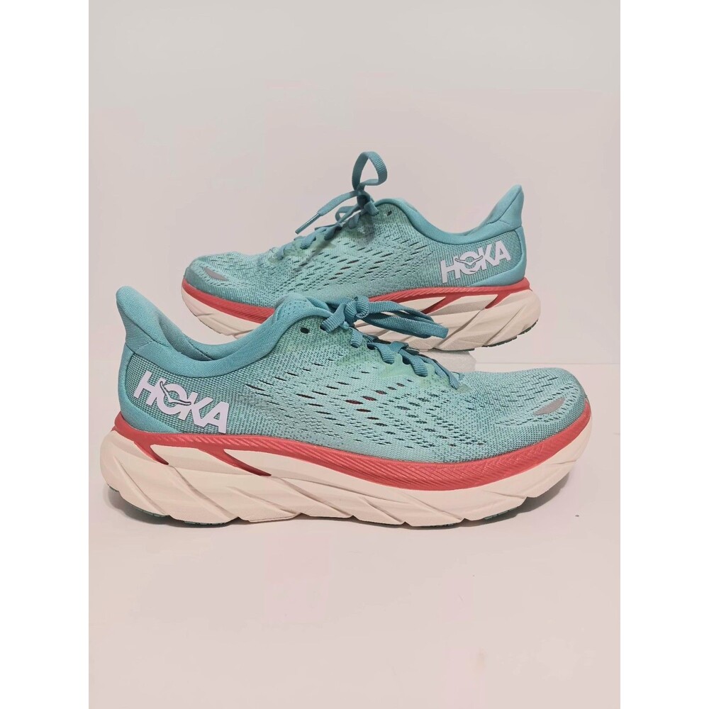 Hoka One One Clifton 8 Aqua Women's Sneakers Sz 6.5 B